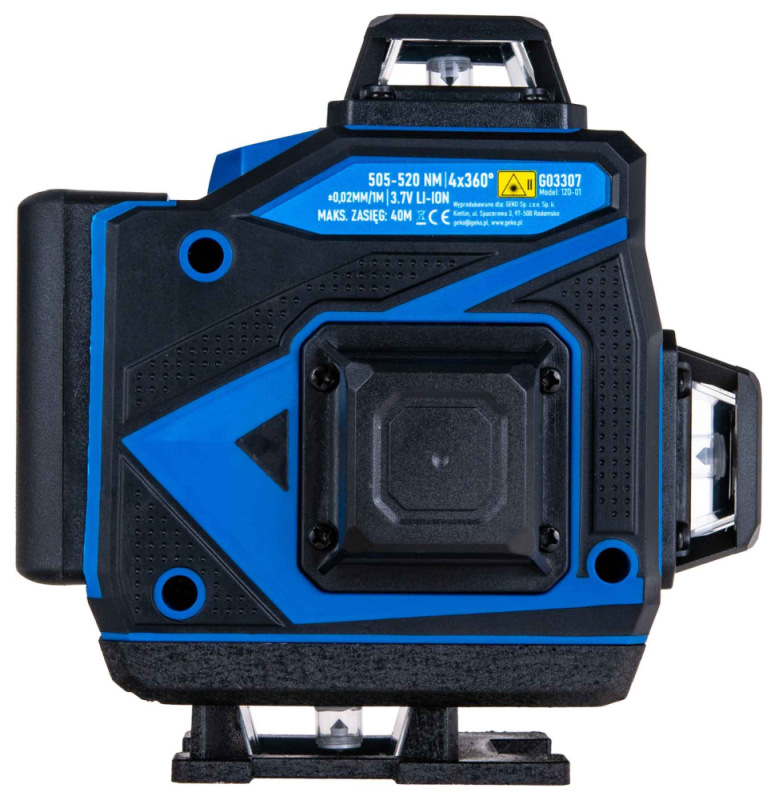 Krížový laser 360° 4D + 2xAKU + puzdro + príslušenstvo, GEKO 6