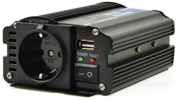 Menič napätia, vstup 24V/ výstup 230V, trvalý výkon 250W/nárazový výkon 500W,, GEKO 8