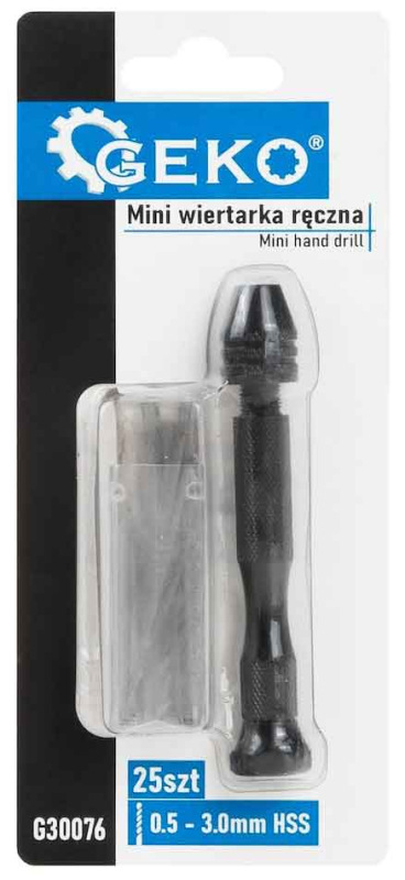 Ručná vŕtačka pre MINI vrtáky 0,5-3 mm, GEKO 6