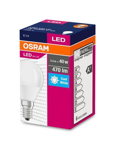 Žiarovka OSRAM® LED FR 040 (ean7911) non-dim, 4,9W/840 E14 4000K Value CLASSIC P 1