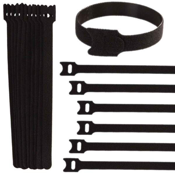 Páska čierna na suchý zips 210 mm x 12 mm, 10 ks, GEKO 2