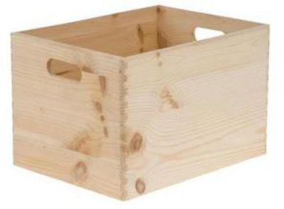 Krabica drevená, 40x30x14 cm, box s úchytmi, škatuľa