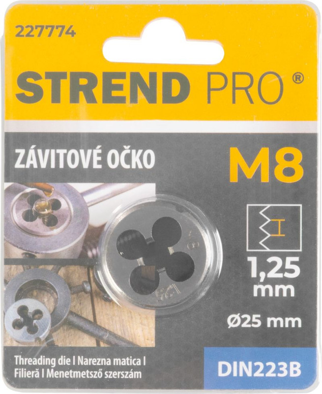 Očko Strend Pro, závitové, M8x1,25 mm, metrický závit priemer 25 mm, DIN223B 1