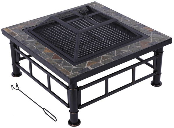 Ohnisko Strend Pro Grill, kovové, štvorcové, 81x81x50 cm 1