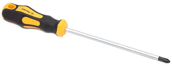 Skrutkovač PH 2 x 100 mm, žltočierna rukoväť, PRO-TECHNIK