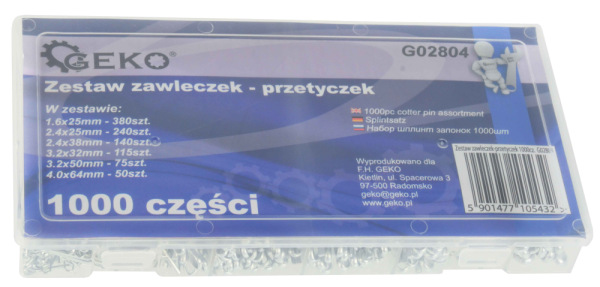Sada závlačiek 1000-dielna, GEKO 1