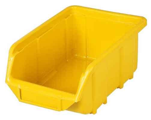 Zásobník plastový žltý, dĺžka 34,5 x šírka 24,4 x výška 15,5 cm