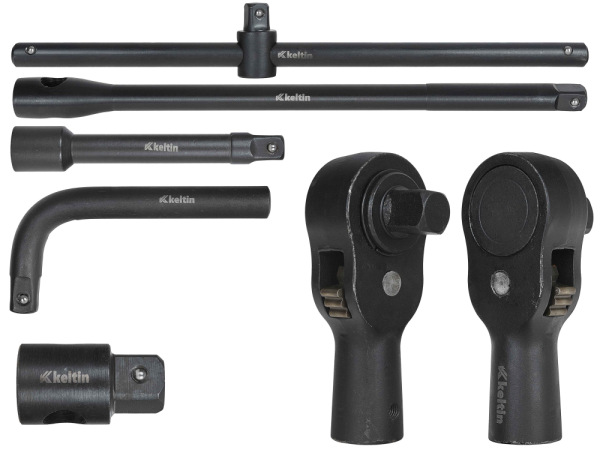 Gola sada s úderovými hlavicami 3/4" a 1", 26-dielna, 17-65 mm, 6-HRAN, kufor, KELTIN 7