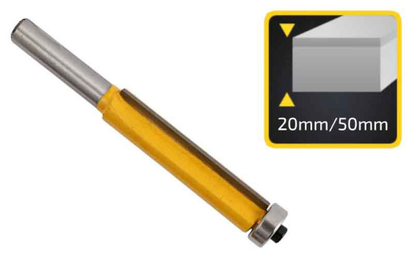 Stopková fréza na drevo, priemer 12,7 mm, rezná hrana 50 mm, stopka 8 mm, XL-TOOLS