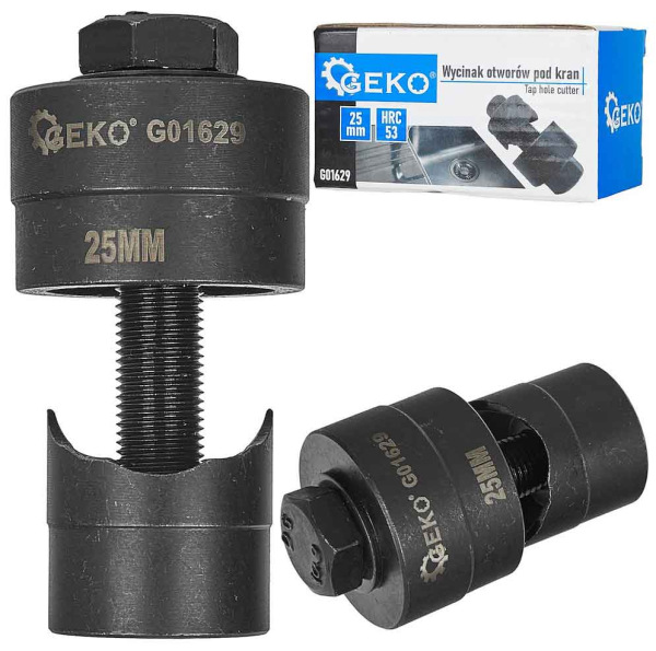 Vykružovací vrták do oceľových a nerezových plechov, priemer 25 mm, GEKO