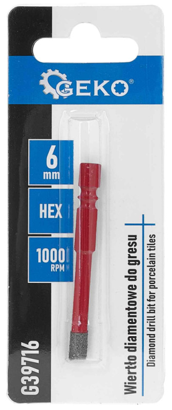 Diamantový vrták do gresu 6 mm, upnutie 6-HRAN, GEKO 2