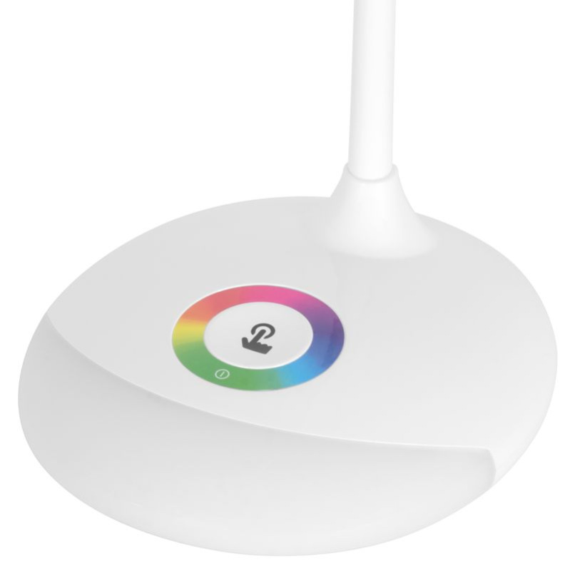 Lampa LED, stolná, stmievateľná, biela, RGB podsvietenie, USB, 5 W 1