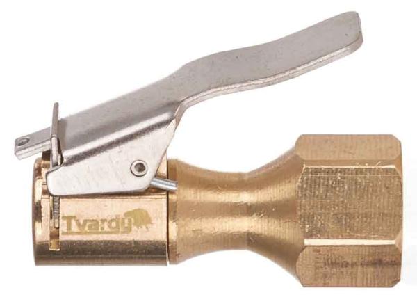 Mosadzná koncovka k pištoli na plnenie pneumatík s manometrom, 8 mm 1/4", TVARDY