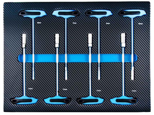 Dielenský vozík na náradie so 7 zásuvkami, náradie- 258 dielov, 850x450x950 mm, GEKO 1