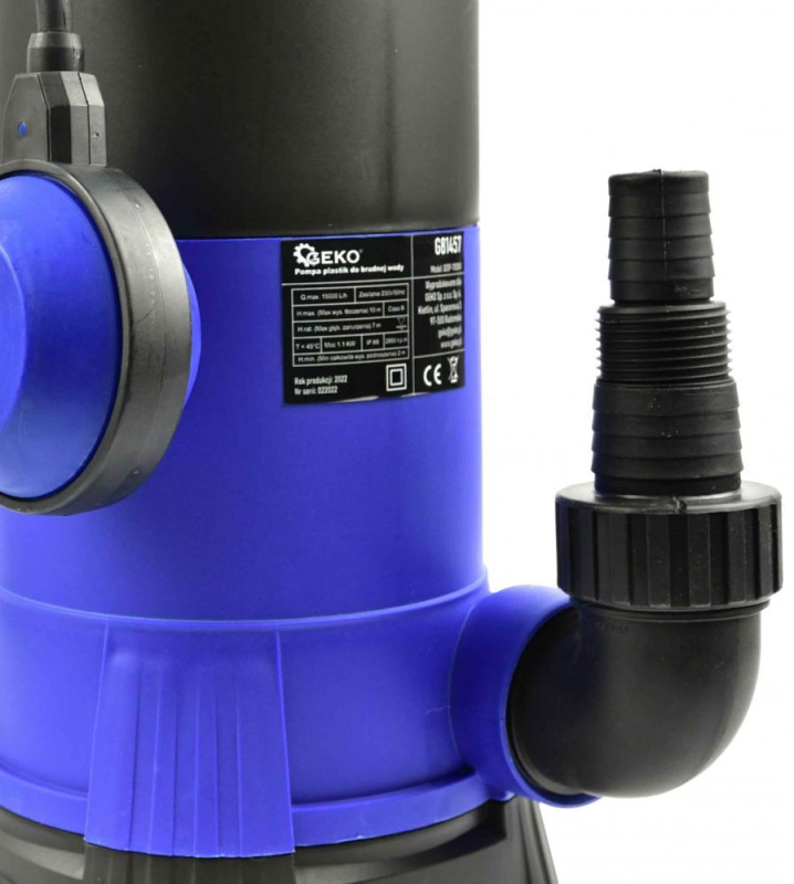 Čerpadlo kalové s plavákom 230 V/50 Hz, 15000 l/h, 1100 W, hrdlo 1", GEKO 5