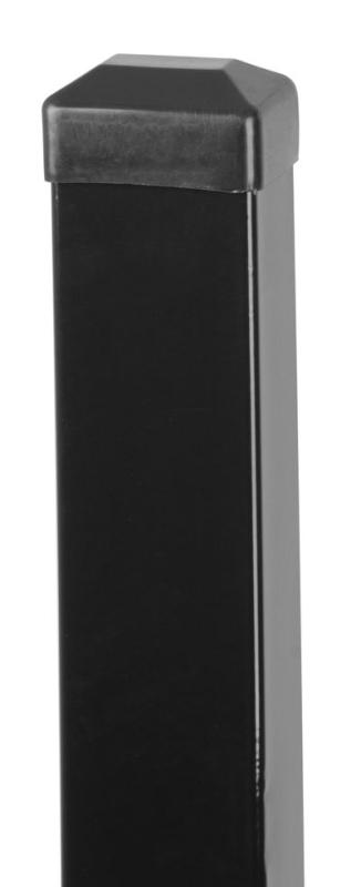 Stĺpik Strend Pro EUROSTANDARD, 2000/60x40/1,25 mm, antracit, hranatý, čiapočka, Zn+PVC, RAL7016
