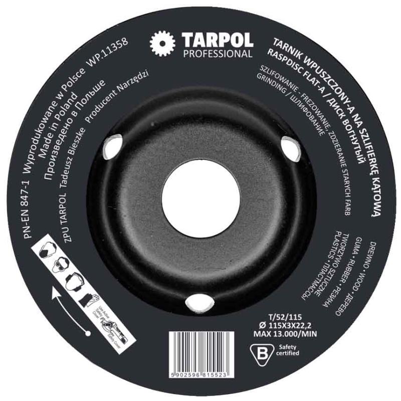 Rašpľa zapustená 115 x 3 x 22,2 mm stredný zub, TARPOL, T-52 4