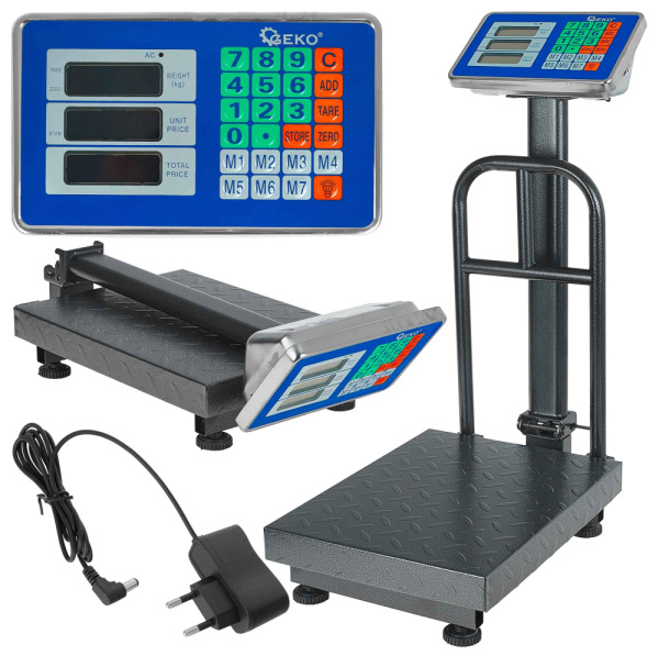 Digitálna plošinová váha do 150 kg, plocha váženia 30 x 40 cm, GEKO