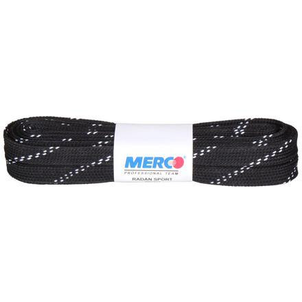 Merco PHW-10 šnúrky do korčúľ, voskované čierna , 180cm