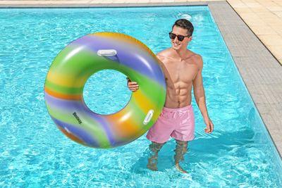 Kruh Bestway® 36352, Rainbow Swim, koleso, detský, nafukovací, koleso do vody, 119 cm