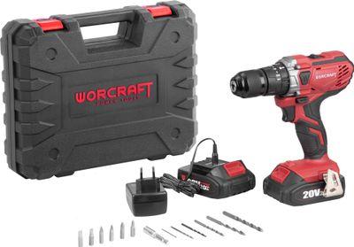 Skrutkovač Worcraft CHD-S20LiWB ShareSYS, 20V, 2x Li-ion 2.0 Ah, bezuhlíkový, SET v kufri