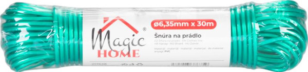 Šnúra na prádlo ROPE PVC WiCo, L-30 m/3,0 mm, zelená 1