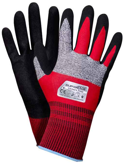Ochranné rukavice SUPER TECH SANDY PRO, pieskový nitril, veľkosť 9, VASKO 2