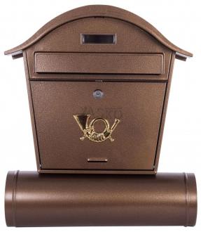 Poštová schránka domček 400 x 480, hnedá, ST 103