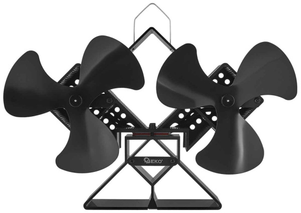 Ventilátor ku krbu bez magnetu, dvojitý, GEKO 5
