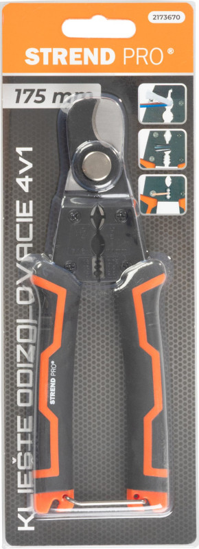 Kliešte Strend Pro, 175 mm, štikacie, na lanká, káble a drôt, krimpovacie 1