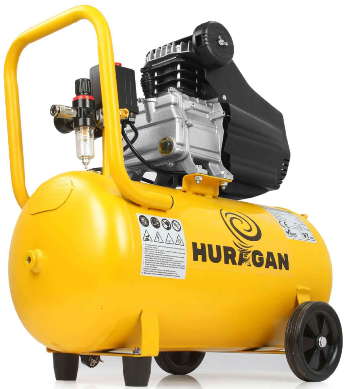 Kompresor olejový 1-piestový 1,5 kW, 220 l/min, 230V, vzdušník 50 litrov, HURAGAN 12