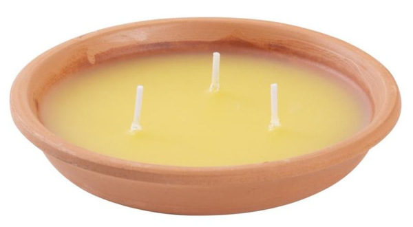Sviečka Citronella, repelentná, terakota, 80 g, 30x125 mm