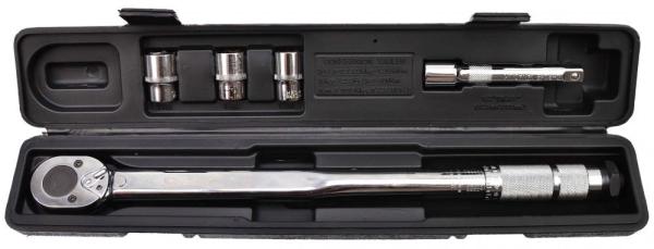 Kľúč momentový ohybový 28-210 Nm 1/2", hlavice 17, 19, 21 mm, nadstavec 125 mm, GEKO
