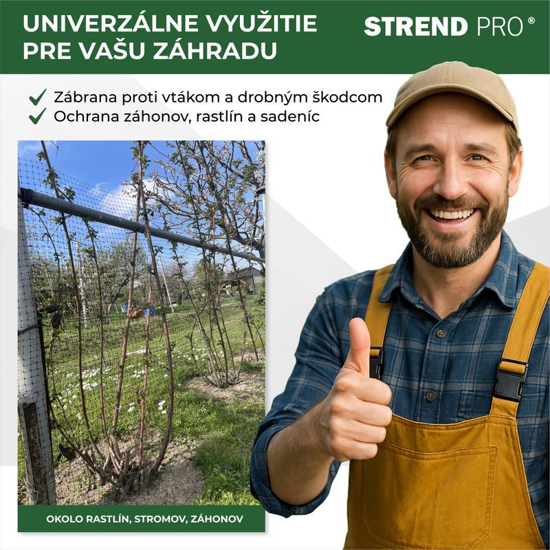 Sieť proti krtom GrassGuard, oko 16x16 mm, 1 m, L-200 m, do zeme, proti krtkom 4