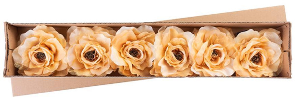 X Kvet MagicHome, pivónia, zlatá, stonka, veľkosť kvetu: 16 cm, dĺžka kvetu: 24 cm, bal. 6 ks 1