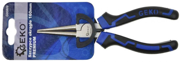 Kliešte očkové s guľatými čelusťami 160 mm, dvojplastová rukoväť, GEKO PREMIUM 3