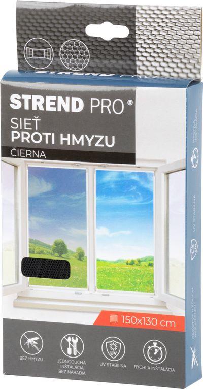 Sieť FlyScreen2 150x130 cm, proti hmyzu a komárom, na okno, čierna PE 2