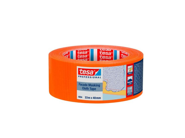 Páska tesa® PRO, maliarska, maskovacia, tkaná, lepiaca, 33m x 48mm, oranžová