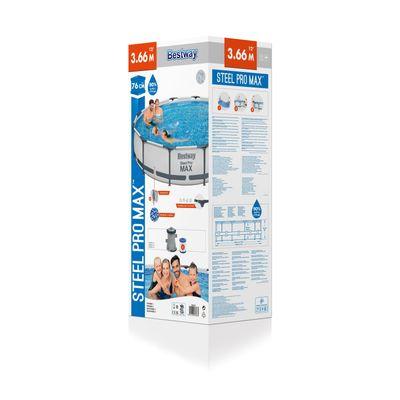 Bazén Bestway® Steel Pro MAX, 56416, kartušová filtrácia, 366x76 cm