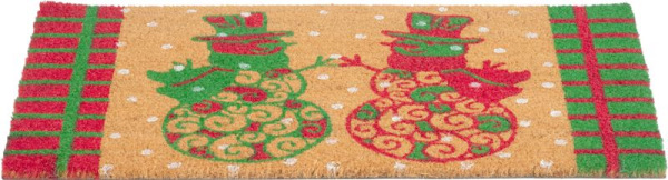 Rohožka MagicHome, pred dvere, Snowmen, kokos/pvc, 45x75 cm 1