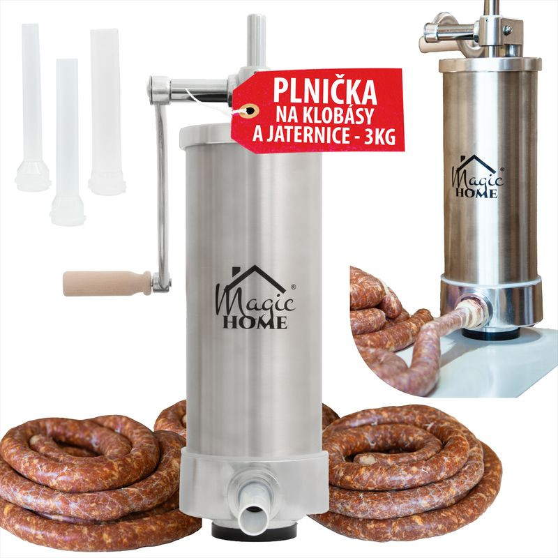 Plnička MagicHome SM206, na klobásy a jaternice, vertikálna, 3 kg, ručná 3