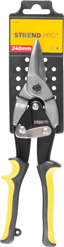 Nožnice Strend Pro PL653, 240 mm, na plech, krátke, rovné