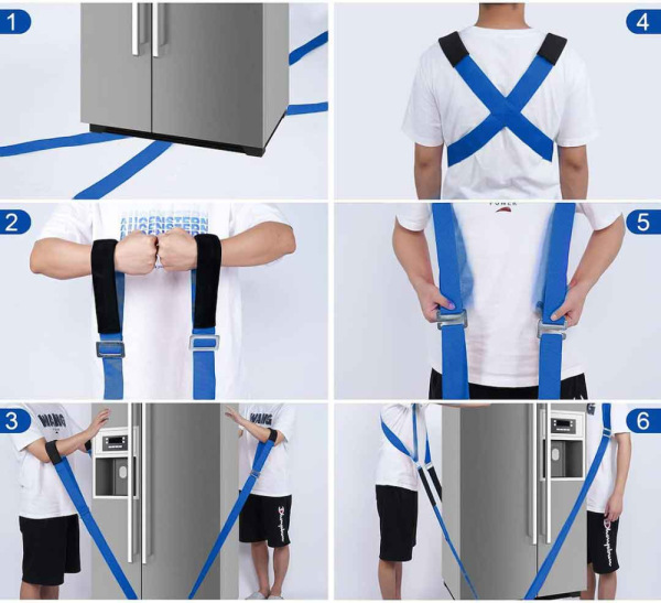 Transportné pásy s popruhmi na premiestňovanie nábytku 2,9 m / 270 kg / 50 mm, GEKO 4