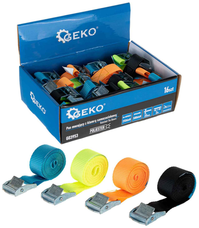 Remeň s prackou 500 kg, 2m x 25mm, GEKO