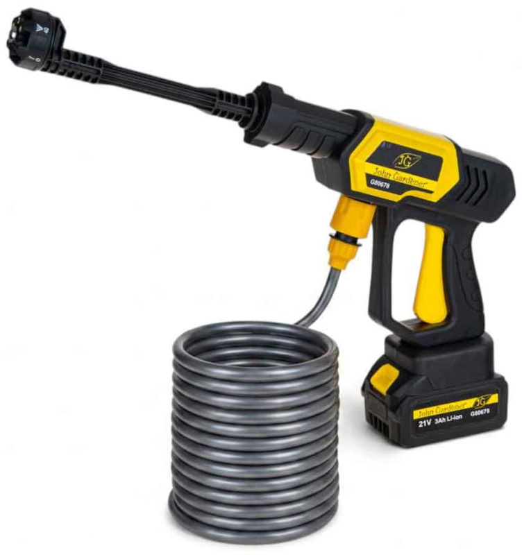 Akumulátorový vysokotlakový čistič, 500 W, tlak 7 barov, 3,7 l/min, 2 x 3Ah batéria, GEKO 2