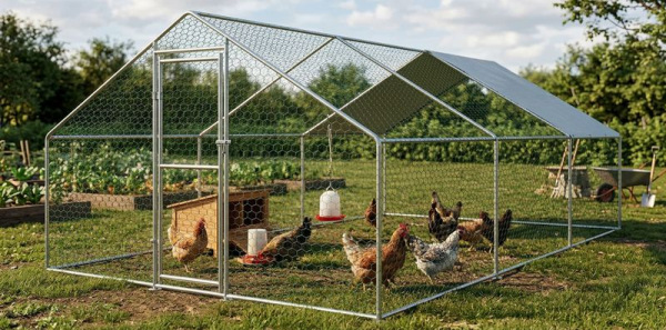 Kurín Strend Pro, pre hydinu, voliéra, klietka, so strechou, 3x6x2 m 1