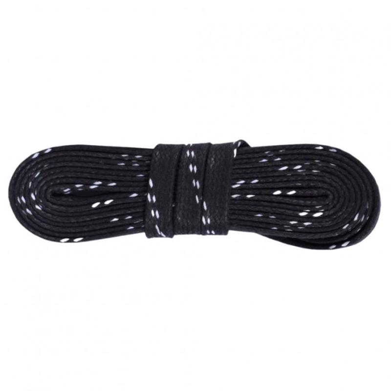 Tempish Šnúrky hokejové voskované 320 cm, čierna