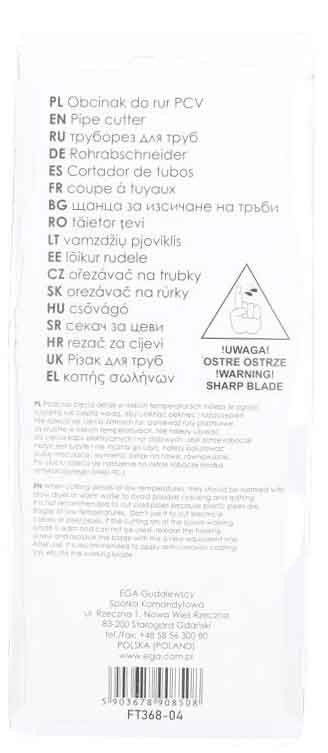 Nožnice na PVC rúrky, max. priemer 42 mm, FASTER TOOLS 11