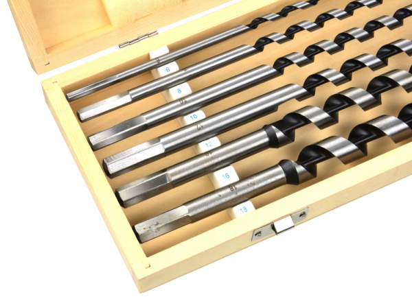 Sada vrtákov na drevo hadovitých 6-dielna 450 mm (6,8,10,12,16,18 mm), GEKO 3