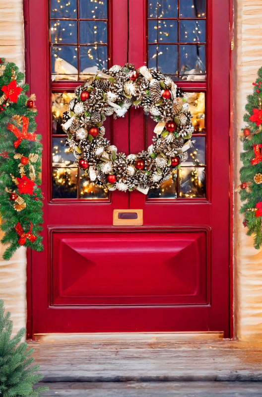 Veniec MagicHome Vianoce, závesný, prírodný, 50 cm 2